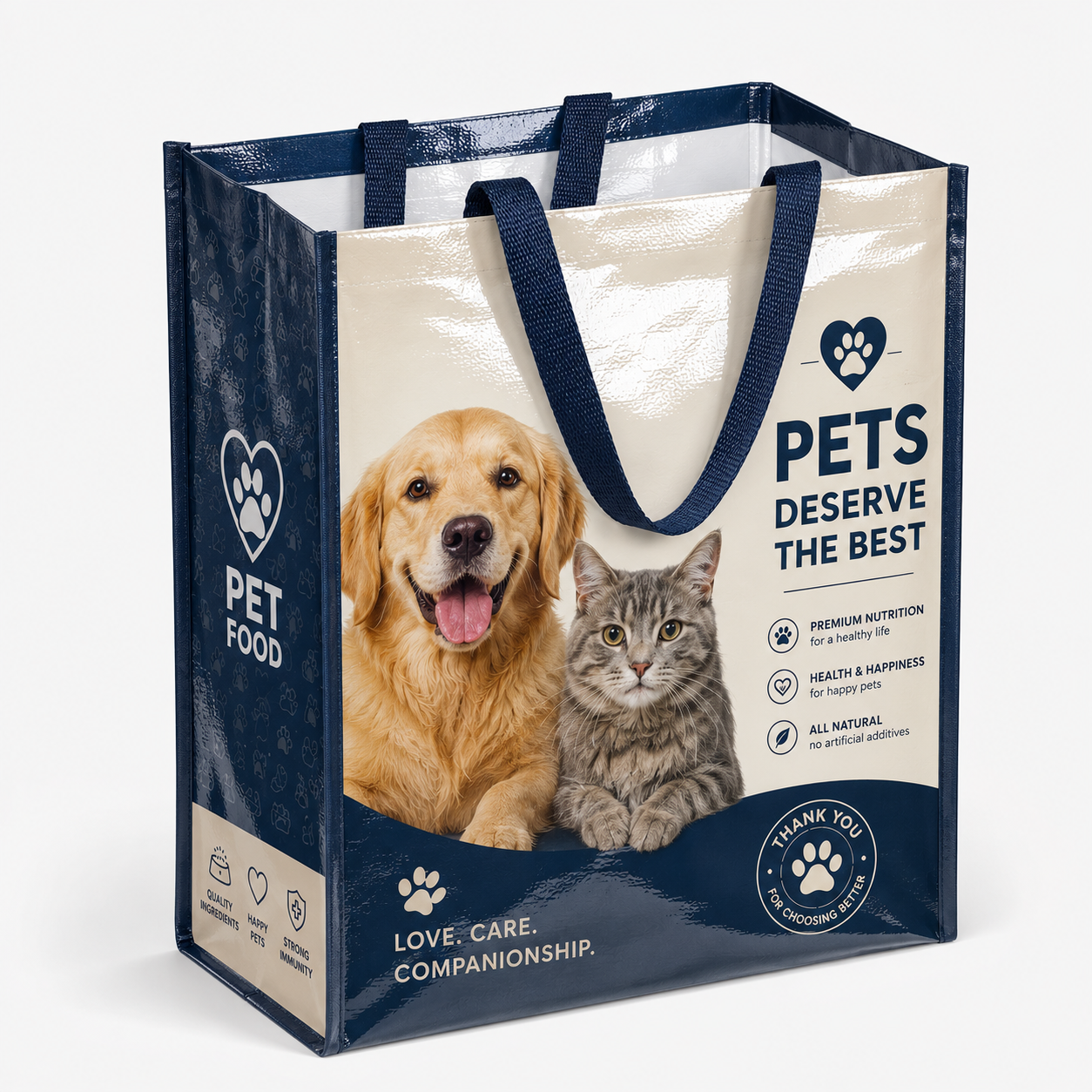 PP woven laminated bags with custom print